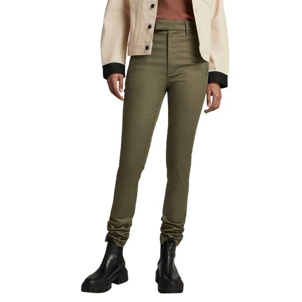 G-Star RAW Weld High Skinny  Chino Pants‎ Zip Pocket Casual Women's 26x29
